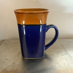 Royal Norfolk Large Coffee Mug Blue Brown Stoneware Microwave Dishwasher Safe